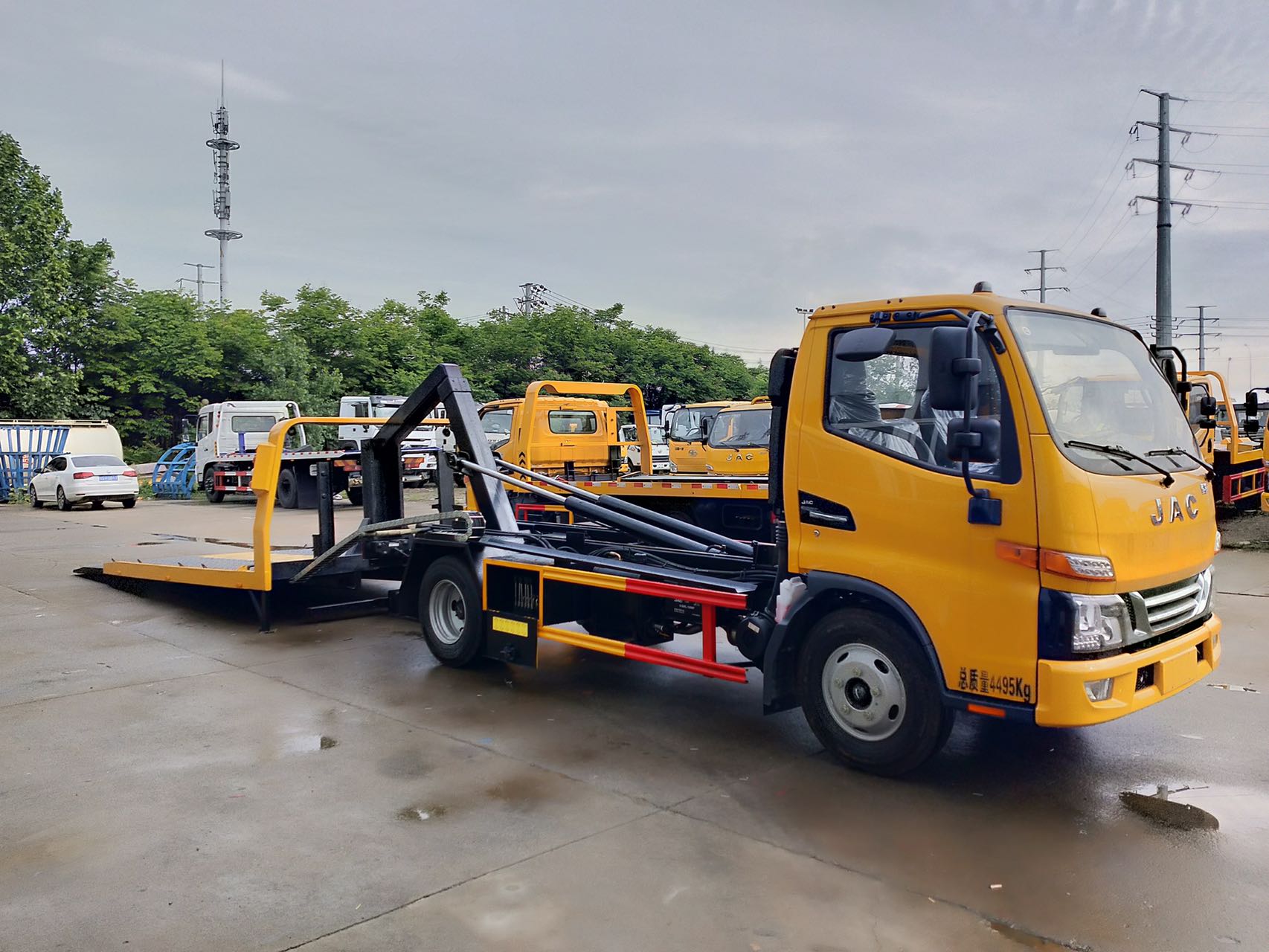 國六江淮藍牌一拖二清障車(chē)