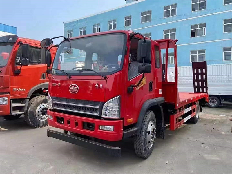 國六解放大王駕到單橋平板運輸車(chē)